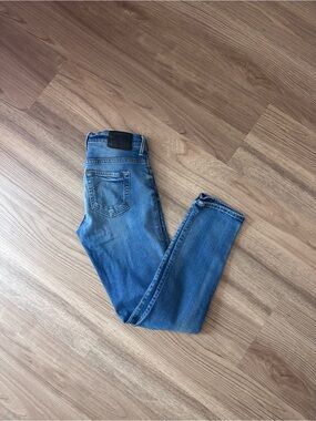 Slim Boyfriend Fit Blue Denim Jeans